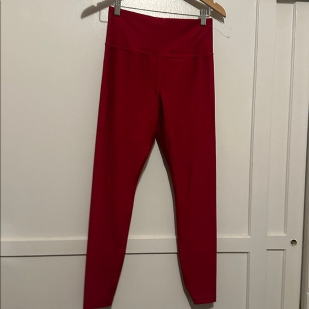 Athleta Red Elation Sheen Tights